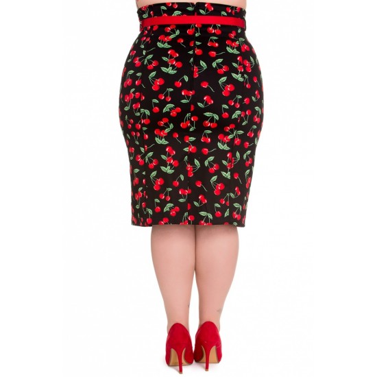 Outlet ● Cherry Pop Pencil Skirt ● Hell Bunny